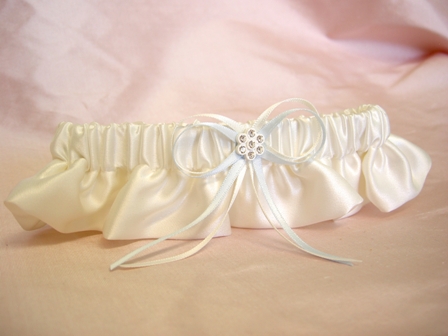 Silk Satin Crystal Cluster Garter